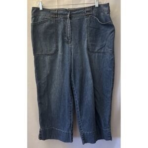 Women's Lauren Ralph Lauren‎ Capri Blue Cotton Size 14W